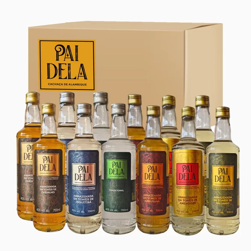 Kit - Cachaça Pai Dela - 12 Unidades (700ml)